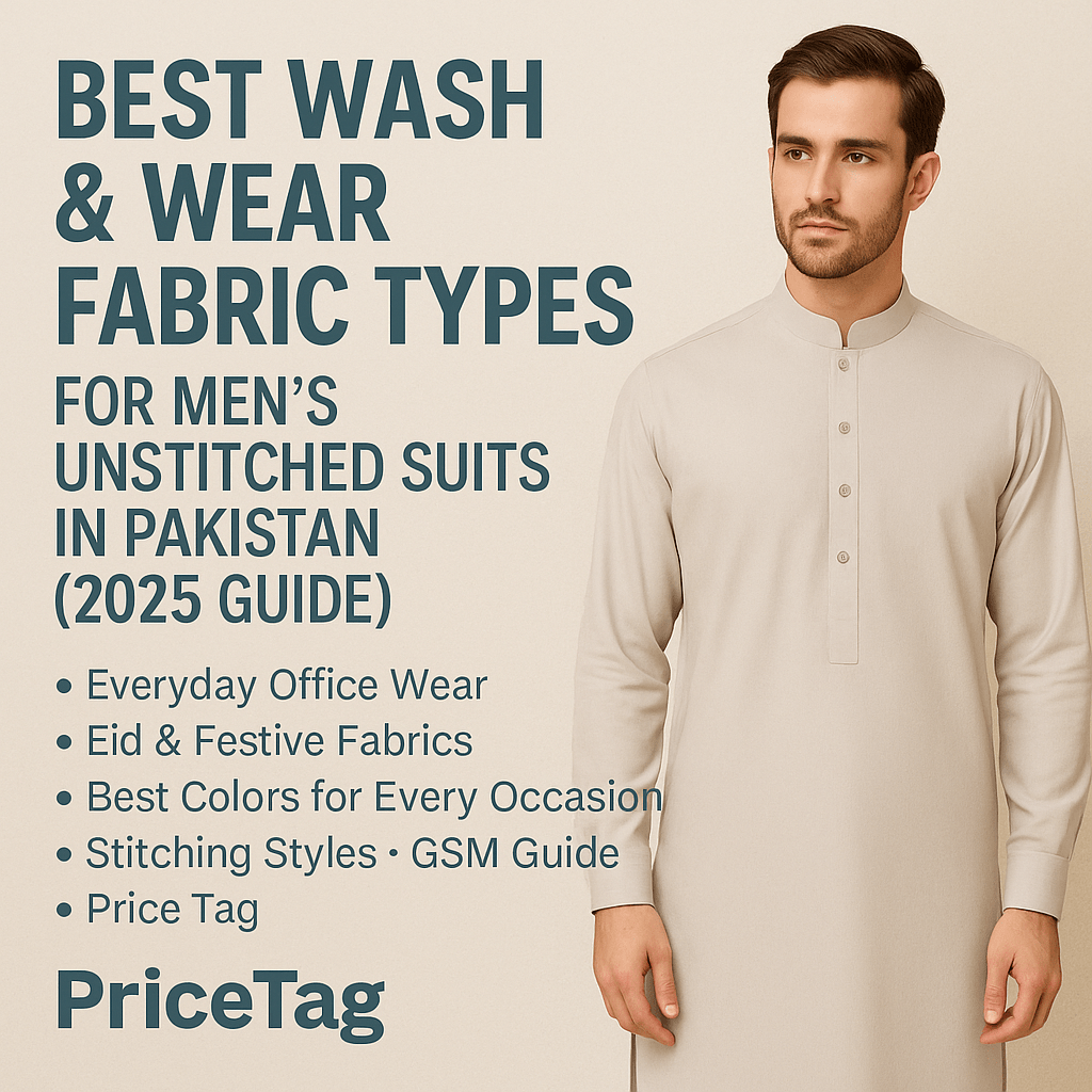 Best Wash & Wear Fabric Types for Men’s Unstitched Suits in Pakistan (2025 Guide) - Price Tag