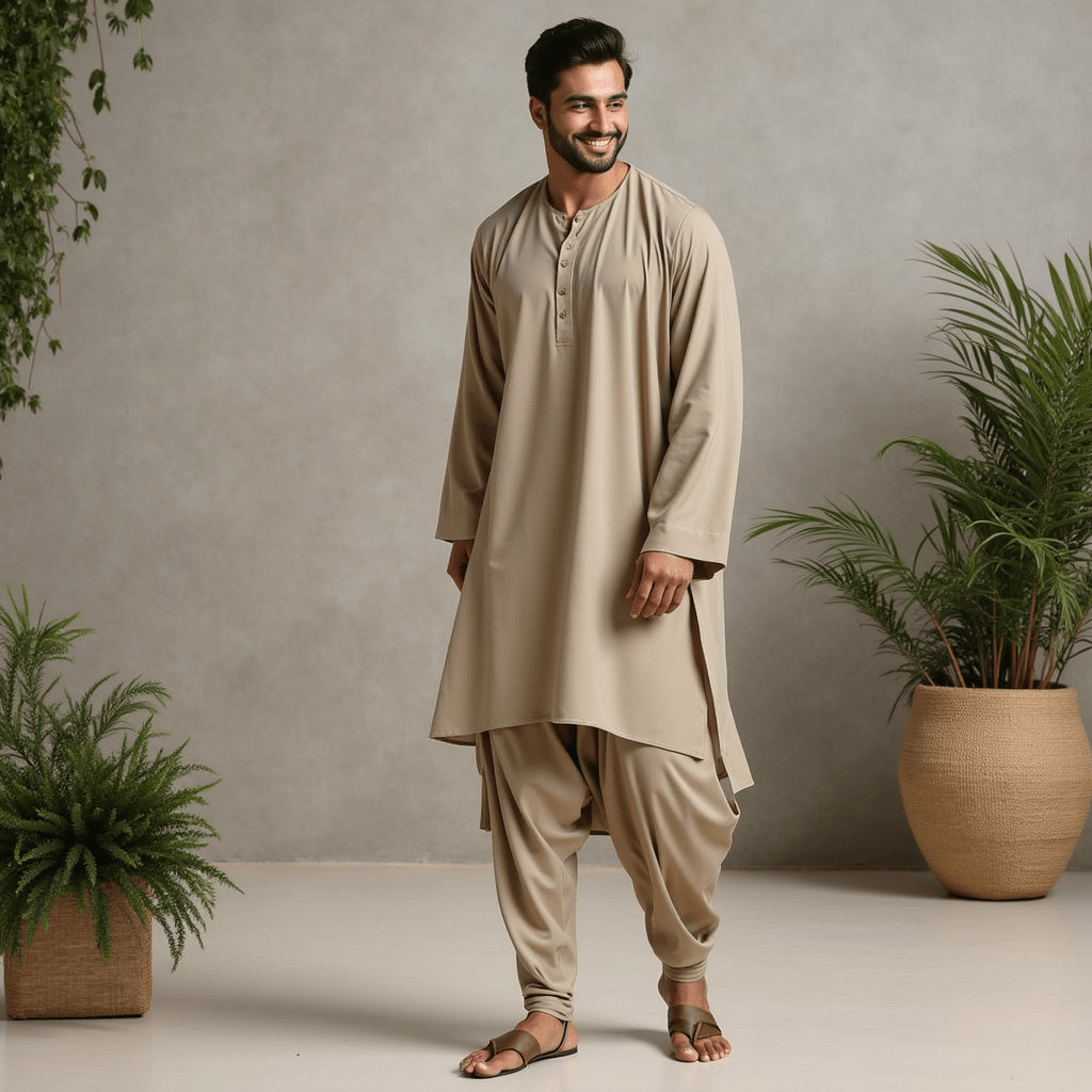 Ivory Color |All-Season Wash & Wear|4 Meters | Mens Unstitched Collection Price Tag
