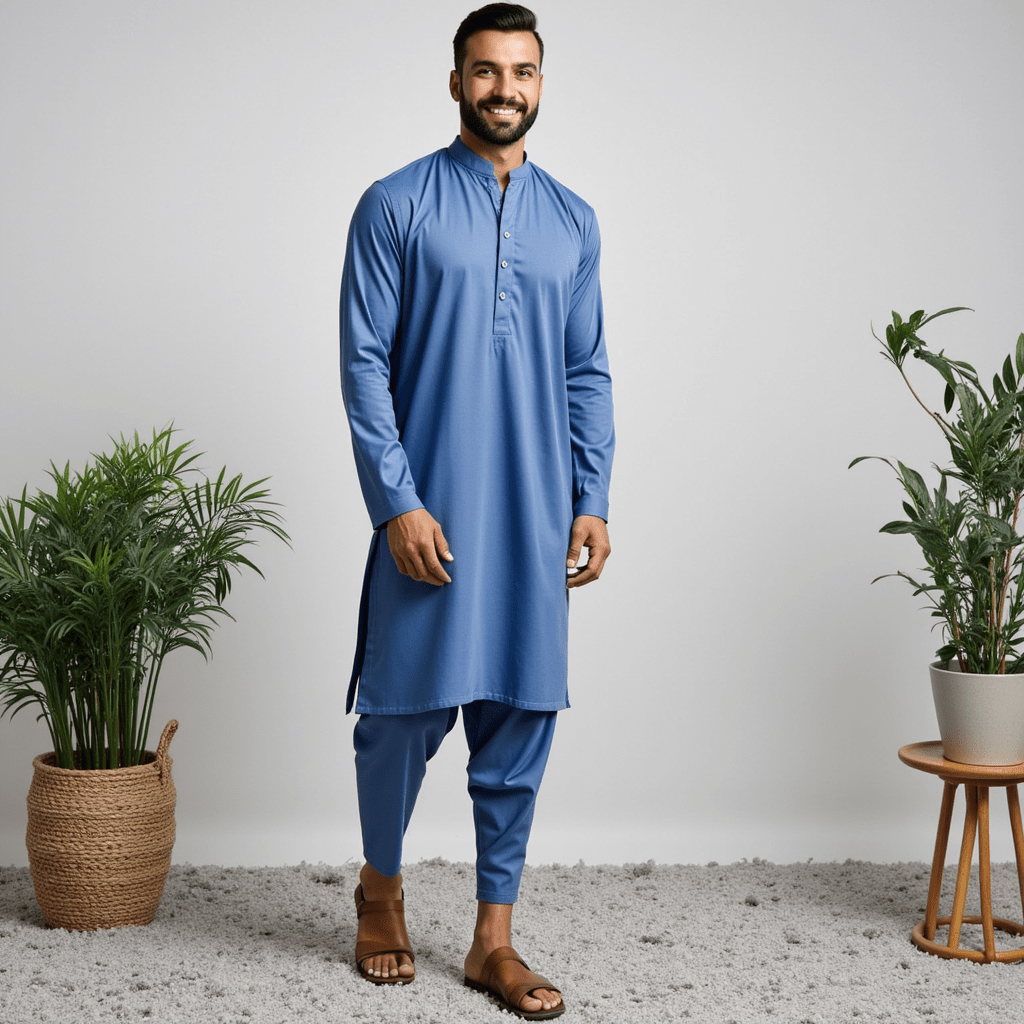 Saphire Color|All-Season Wash & Wear|4 Meters | Mens Unstitched Collection| Premium Quality Price Tag